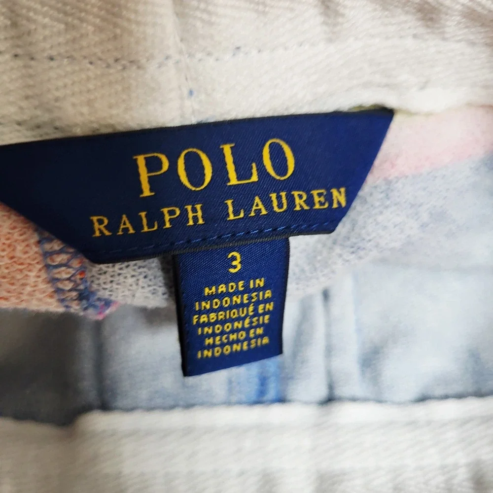 Kids‎ Polo Ralph Lauren Size 3 Rainbow Striped Terry Athletic Shorts NWOT